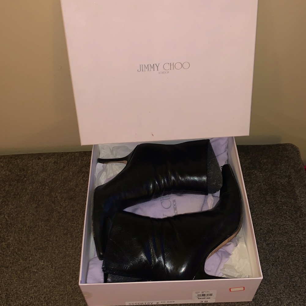 Jimmy Choo Mid Calf Heeled Boots